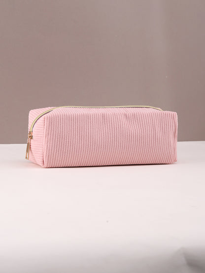 Large Capacity Pencil Case Solid Color Stationery Bag for School and Office