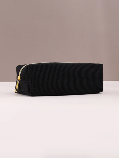 Large Capacity Pencil Case Solid Color Stationery Bag for School and Office