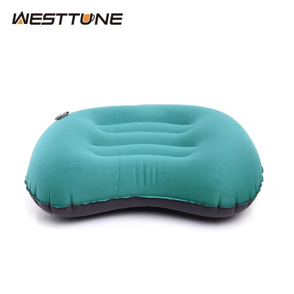 Westtune Portable Inflatable Camping Pillow Ultralight Travel Neck and Lumbar Support
