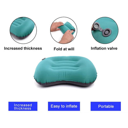 Westtune Portable Inflatable Camping Pillow Ultralight Travel Neck and Lumbar Support
