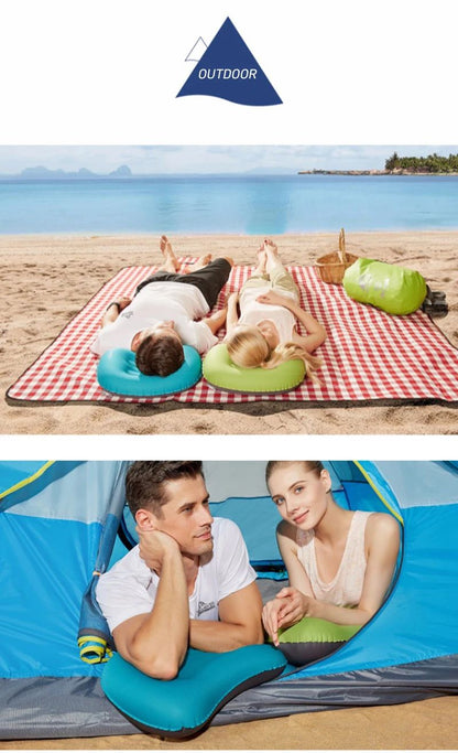 Westtune Portable Inflatable Camping Pillow Ultralight Travel Neck and Lumbar Support