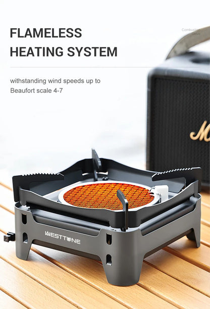 Westtune Camping Cooking Burner Portable 3600W Infrared Gas Stove with Electronic Ignition
