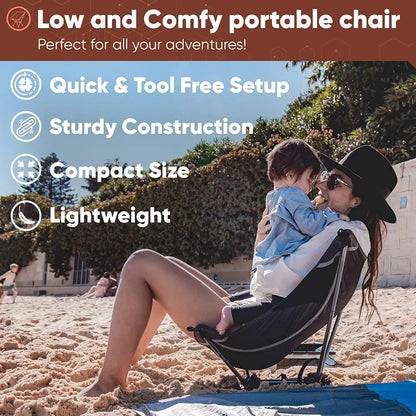 Westtune Ultralight Camping Chair 780g Aluminum Folding Moon Chair for Hiking and Travel