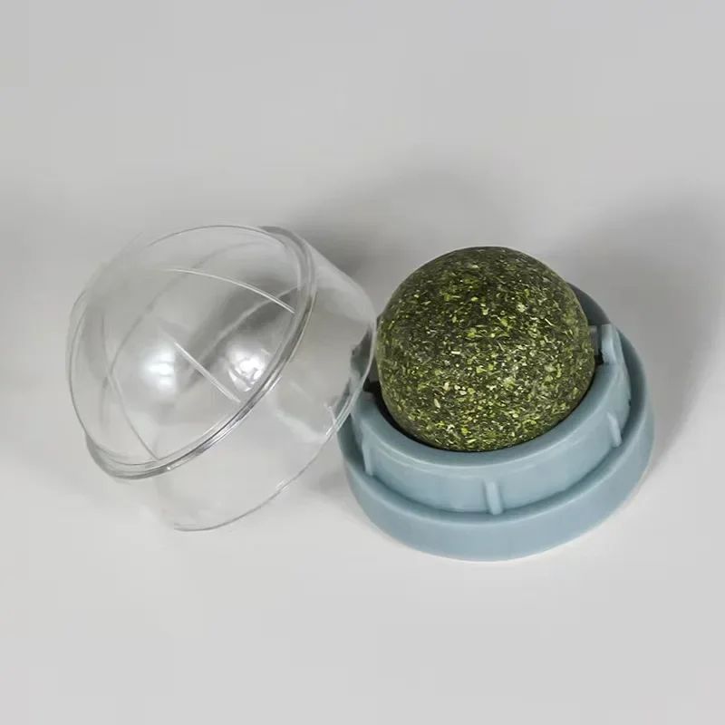 Catnip Wall Stick On Ball Toy Natural Cat Treat and Digestive Aid