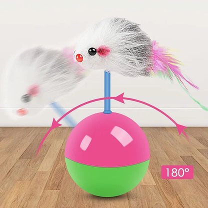 Interactive Cat Toy Set Mouse Tumbler and Teasing Toys for Cats and Small Pets
