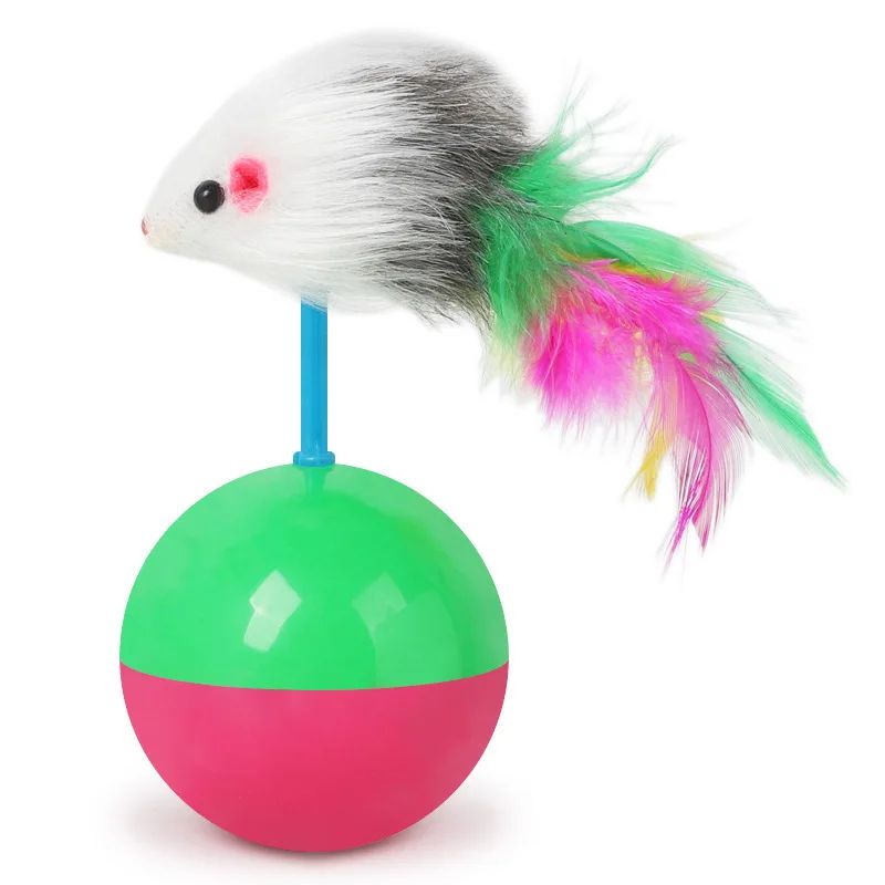 Interactive Cat Toy Set Mouse Tumbler and Teasing Toys for Cats and Small Pets