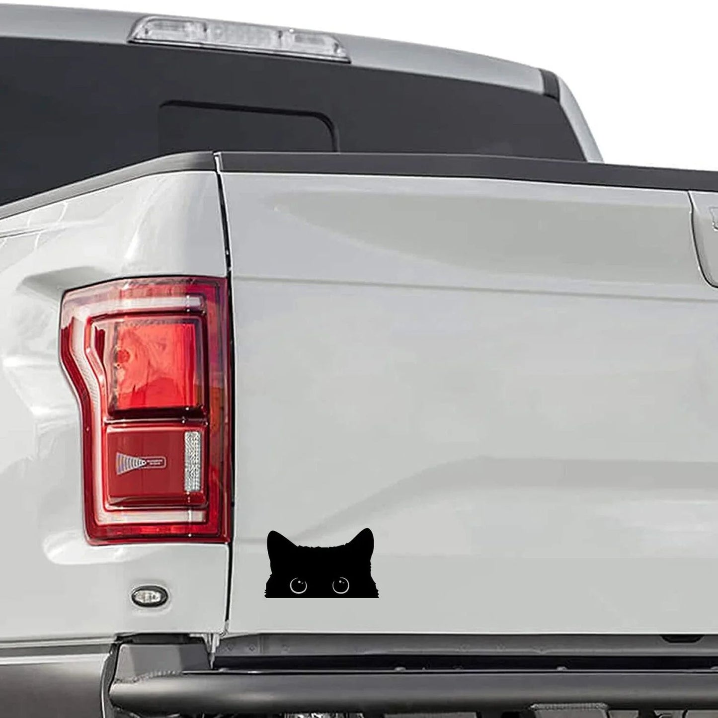 Playful Cat Vinyl Car Sticker – Waterproof Cute Eyes Car Decal