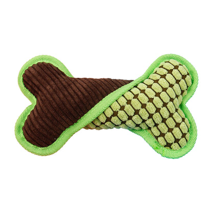 Stuffed Plush Chew Toys for Dogs, Squeaky Bones Toy, Puppy Birthday Gifts