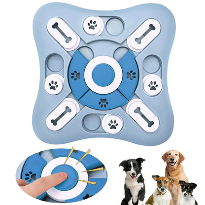Interactive Slow Feeder Dog Toy Food Dispenser and Training Puzzle Bowl