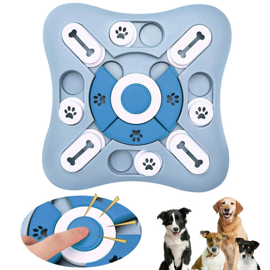 Interactive Slow Feeder Dog Toy Food Dispenser and Training Puzzle Bowl