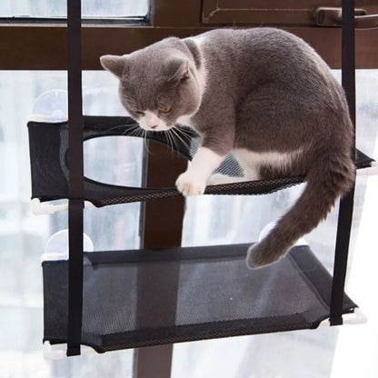 Cat Hammock Window Bed Hanging Sunny Seat with Strong Suction Cups Double Decker Design