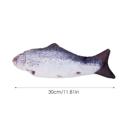 Interactive Floppy Fish Cat Toy USB Rechargeable Realistic Moving Pet Toy