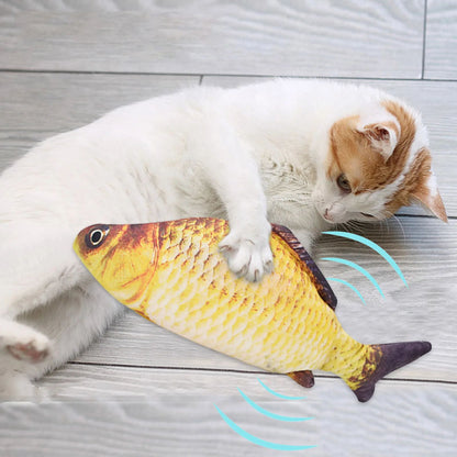 Interactive Floppy Fish Cat Toy USB Rechargeable Realistic Moving Pet Toy