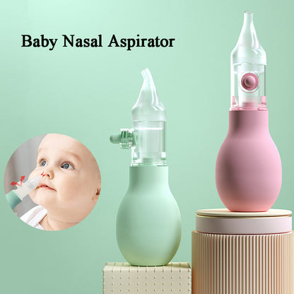 New Born Soft Nasal Aspirator, Silicone Baby Vacuum Nose Cleaner, Anti-Back Flow Safety Tool
