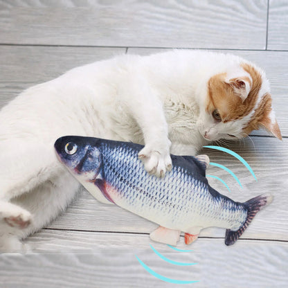 Interactive Floppy Fish Cat Toy USB Rechargeable Realistic Moving Pet Toy