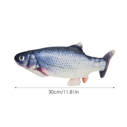 Interactive Floppy Fish Cat Toy USB Rechargeable Realistic Moving Pet Toy