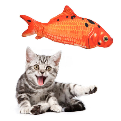 Interactive Floppy Fish Cat Toy USB Rechargeable Realistic Moving Pet Toy