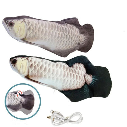 Interactive Floppy Fish Cat Toy USB Rechargeable Realistic Moving Pet Toy