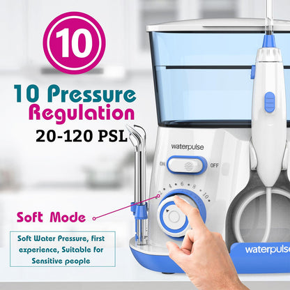 Large Capacity Waterpulse Electric Water Flosser Oral Irrigator for Dental Hygiene