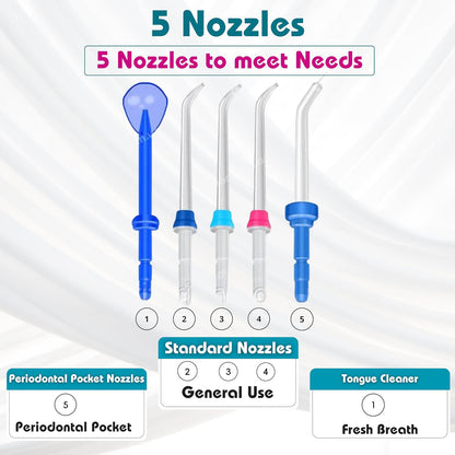 Large Capacity Waterpulse Electric Water Flosser Oral Irrigator for Dental Hygiene