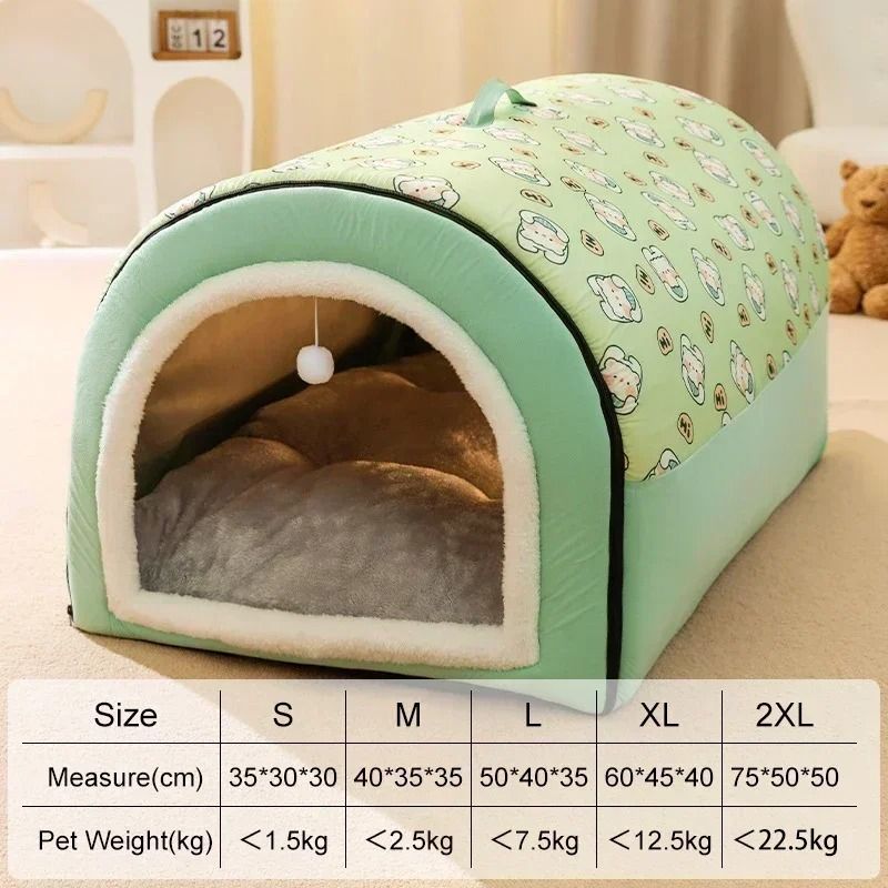 Winter Warm Detachable Dog House Soft Non Slip Pet Bed for Small and Medium Dogs and Cats