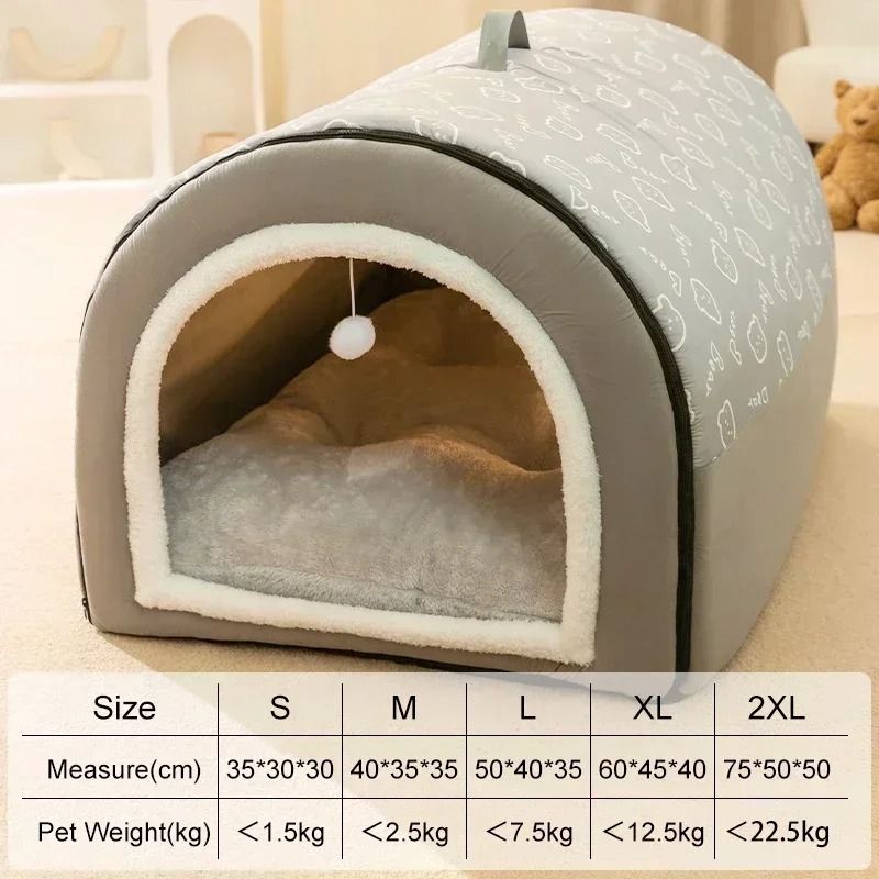 Winter Warm Detachable Dog House Soft Non Slip Pet Bed for Small and Medium Dogs and Cats