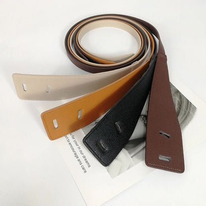 High Quality Soft PU Leather Knot Waist Belt for Women Long Adjustable Corset Style Waistband