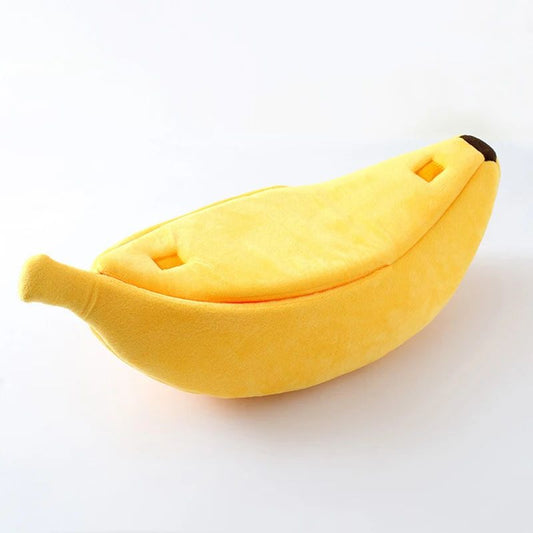 Winter Banana Cat Bed Cute Cozy Pet House Warm Portable Cat and Dog Cushion