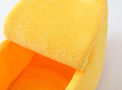 Winter Banana Cat Bed Cute Cozy Pet House Warm Portable Cat and Dog Cushion