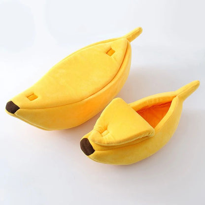Winter Banana Cat Bed Cute Cozy Pet House Warm Portable Cat and Dog Cushion