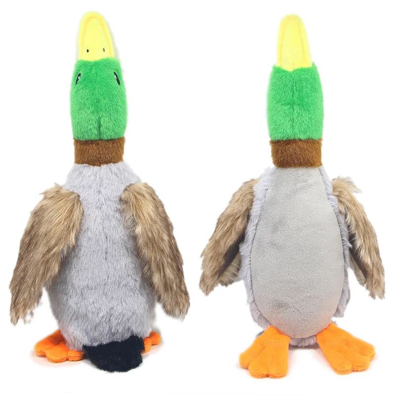 Plush Duck Dog Toy Squeaky Chew Toy with Rope for Teeth Cleaning