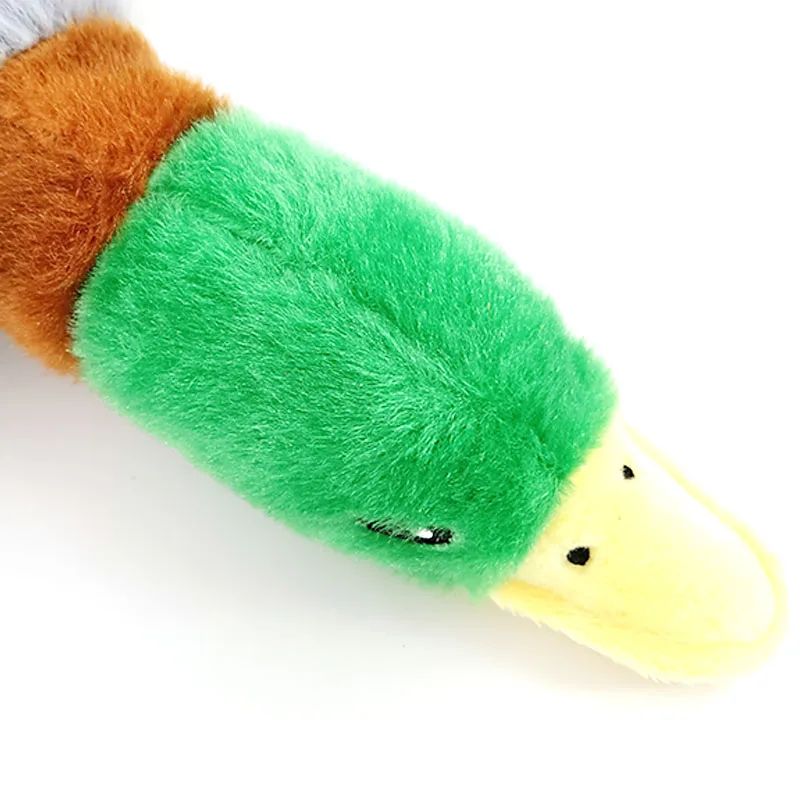 Plush Duck Dog Toy Squeaky Chew Toy with Rope for Teeth Cleaning