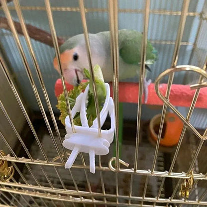 Bird Food Holder Clip Parrot Fruit and Vegetable Feeder for Small Pet Cages