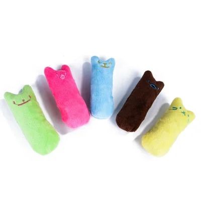 Catnip Plush Teeth Grinding Cat Toy Interactive Chewing and Bite Toy for Kittens and Adult Cats