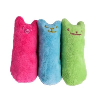 Catnip Plush Teeth Grinding Cat Toy Interactive Chewing and Bite Toy for Kittens and Adult Cats