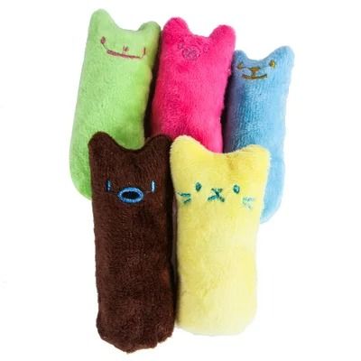 Catnip Plush Teeth Grinding Cat Toy Interactive Chewing and Bite Toy for Kittens and Adult Cats