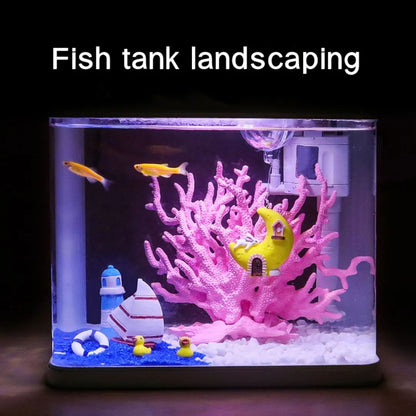 Aquarium Fake Coral Decoration Resin Marine Plant Ornament for Fish Tanks