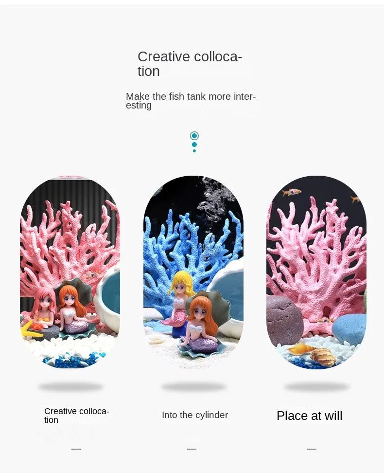 Aquarium Fake Coral Decoration Resin Marine Plant Ornament for Fish Tanks