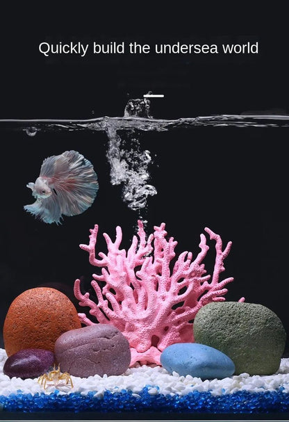 Aquarium Fake Coral Decoration Resin Marine Plant Ornament for Fish Tanks