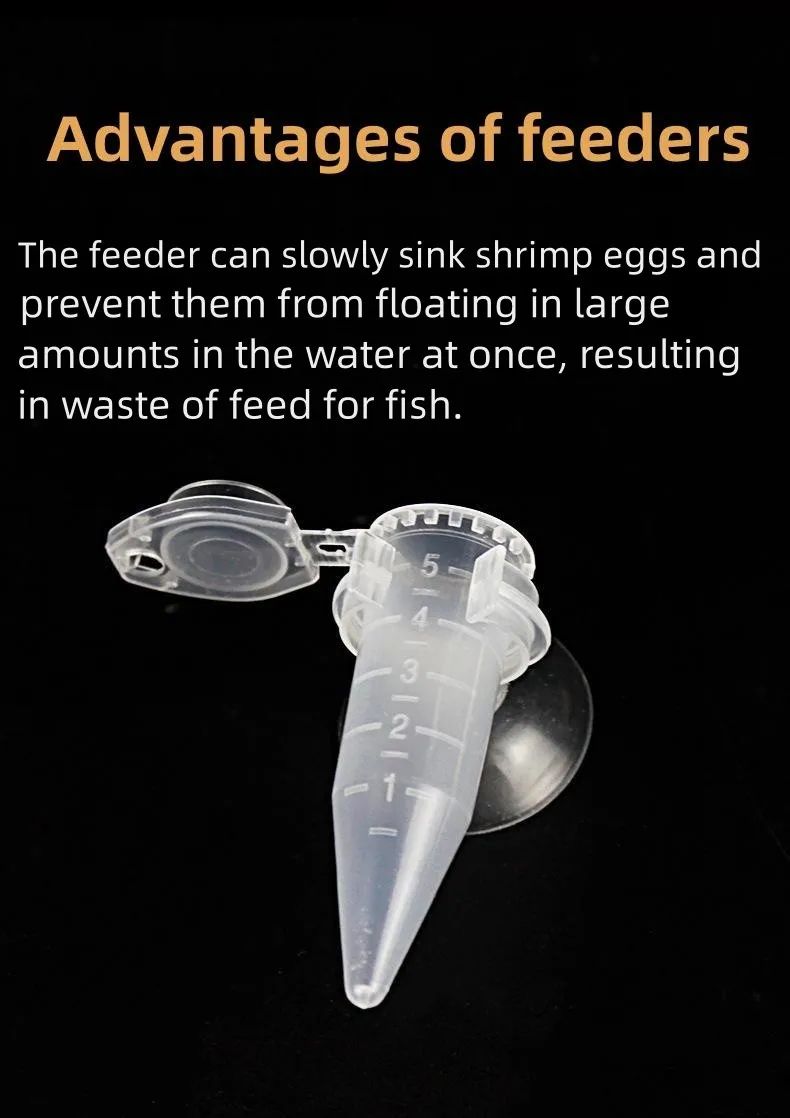 Fish Feeder Cone Funnel Cup with Suction Cup for Worms Shrimp Eggs and Aquarium Feeding