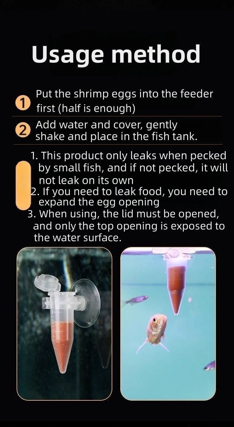 Fish Feeder Cone Funnel Cup with Suction Cup for Worms Shrimp Eggs and Aquarium Feeding