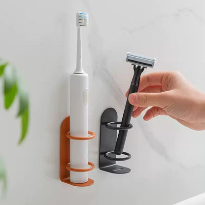 Metal Wall Mounted Toothbrush Holder No Drilling Multifunctional Bathroom Organizer
