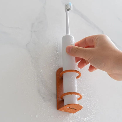 Metal Wall Mounted Toothbrush Holder No Drilling Multifunctional Bathroom Organizer