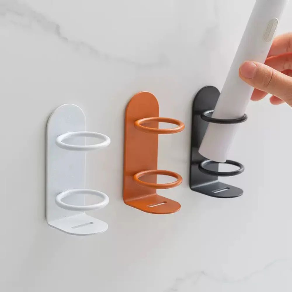 Metal Wall Mounted Toothbrush Holder No Drilling Multifunctional Bathroom Organizer
