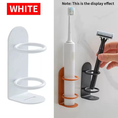 Metal Wall Mounted Toothbrush Holder No Drilling Multifunctional Bathroom Organizer