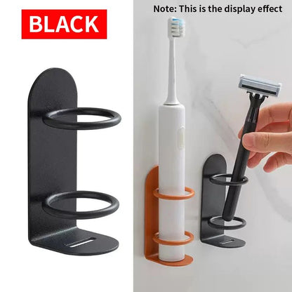 Metal Wall Mounted Toothbrush Holder No Drilling Multifunctional Bathroom Organizer