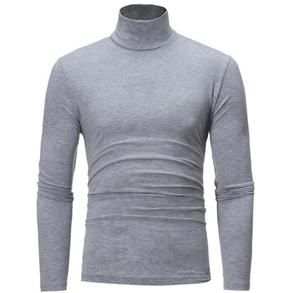 Mens Thermal Long Sleeve High Neck Shirt for Winter Layering