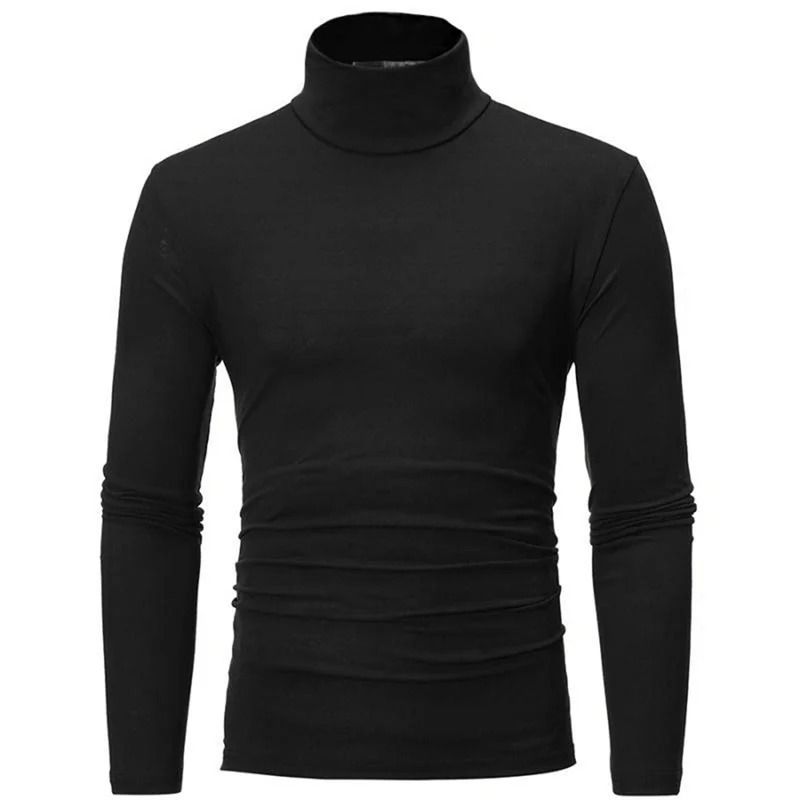 Mens Thermal Long Sleeve High Neck Shirt for Winter Layering