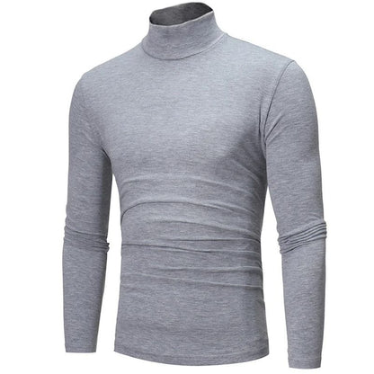 Mens Thermal Long Sleeve High Neck Shirt for Winter Layering
