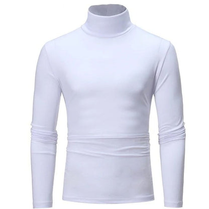 Mens Thermal Long Sleeve High Neck Shirt for Winter Layering